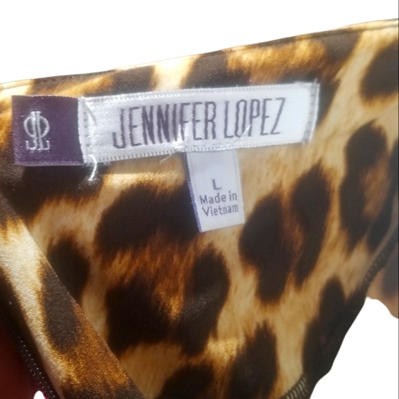 Lepord Print Sheath Dress Large - Picture 9 of 11